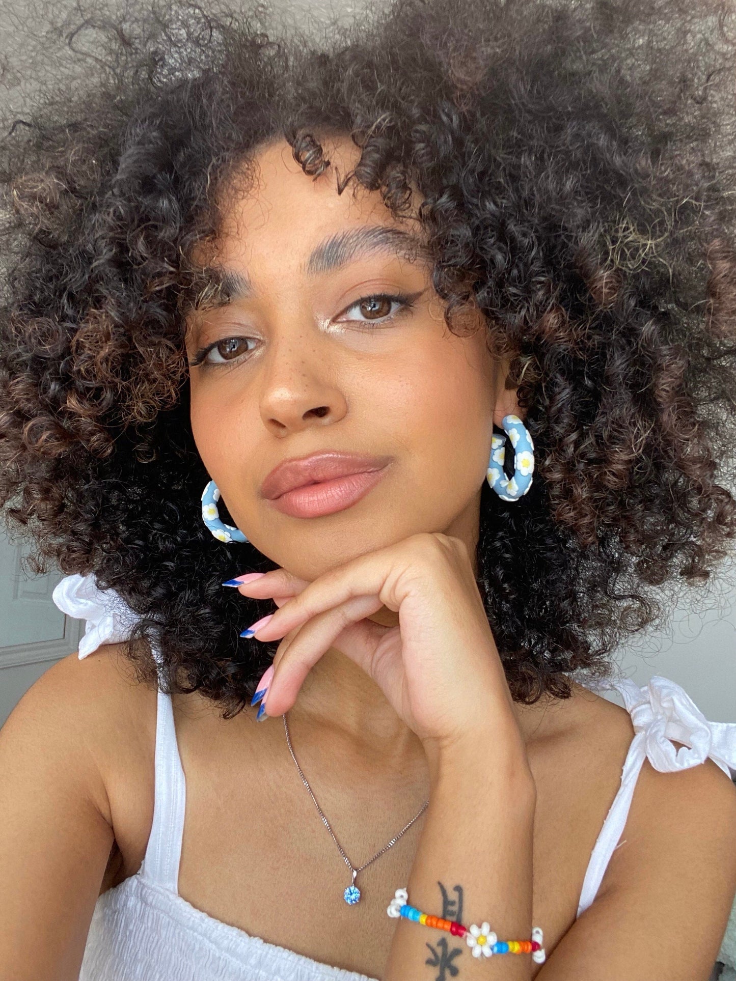 CORNFLOWER DAISY HOOPS