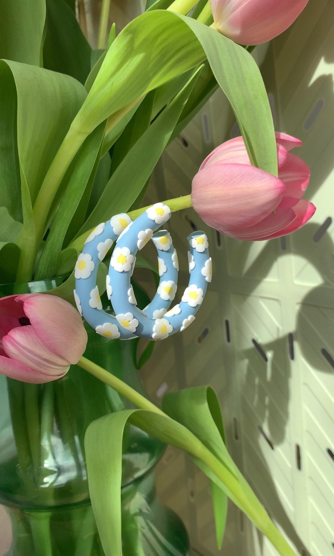 CORNFLOWER DAISY HOOPS