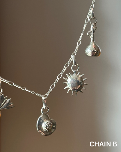 SET OF 3 CHARMS + CHAIN BUNDLE
