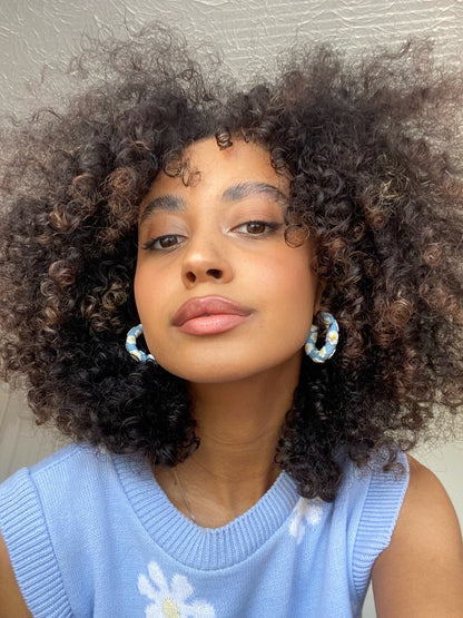 CORNFLOWER DAISY HOOPS