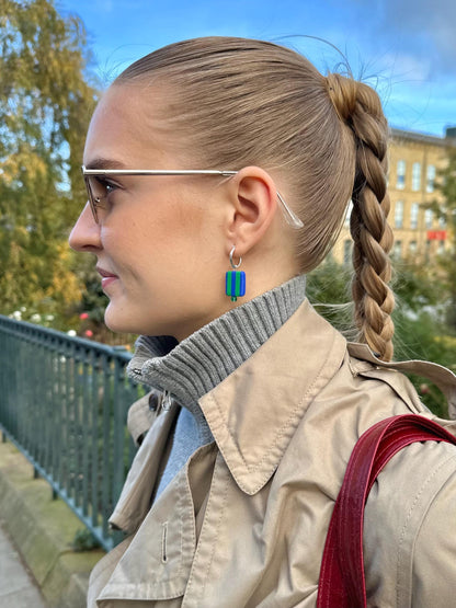 STRIPED BEAD HOOPS
